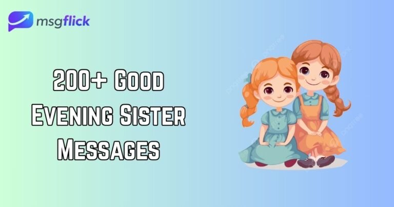 Good Evening Sister Messages
