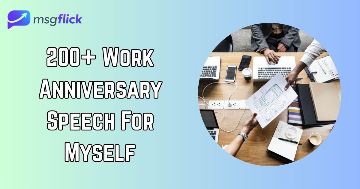 Work Anniversary Speech For Myself