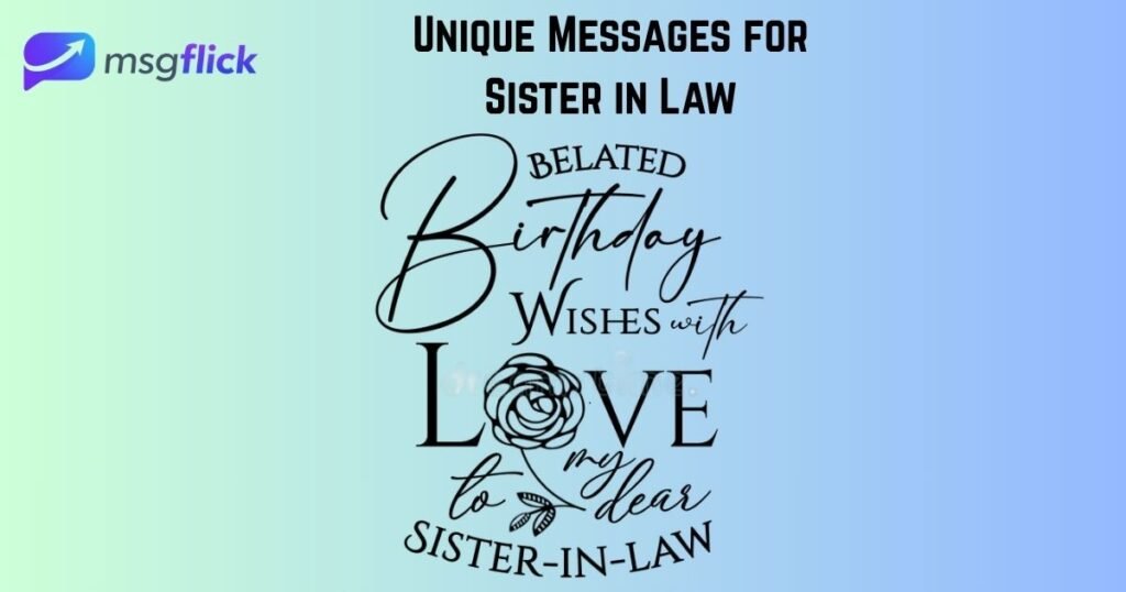 Unique Messages for Sister in Law